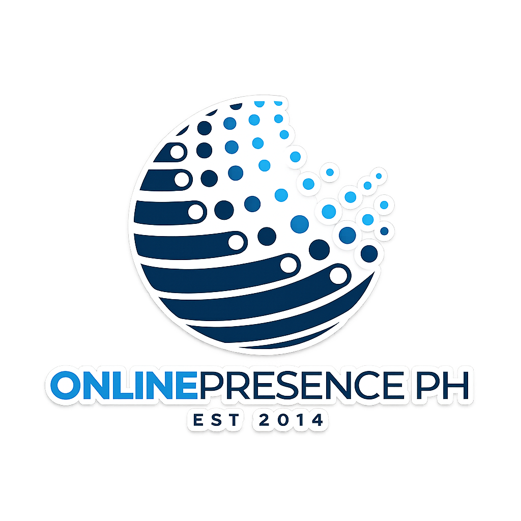 Stylized globe logo of Online Presence PH