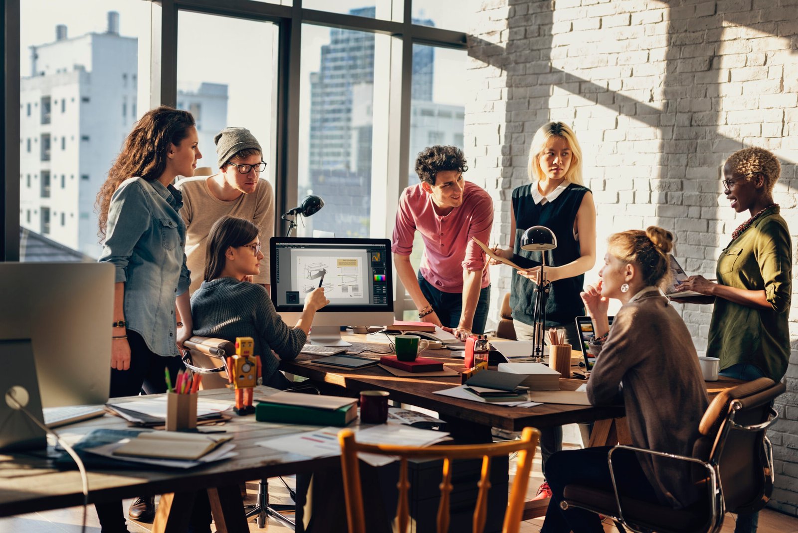 African Descent Brainstorming Working Workplace Concept